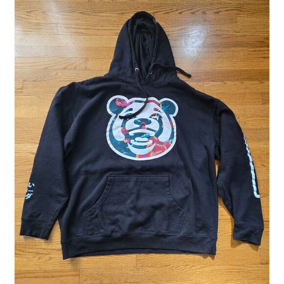 Independent Trading Big Jiggly Panda Japan Kanji Pullover Hoodie Black Size 3X - Picture 1 of 9